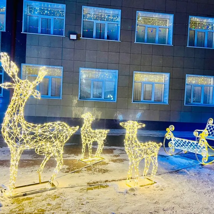 Украшение Болотного к новому году 2024